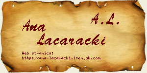 Ana Laćarački vizit kartica